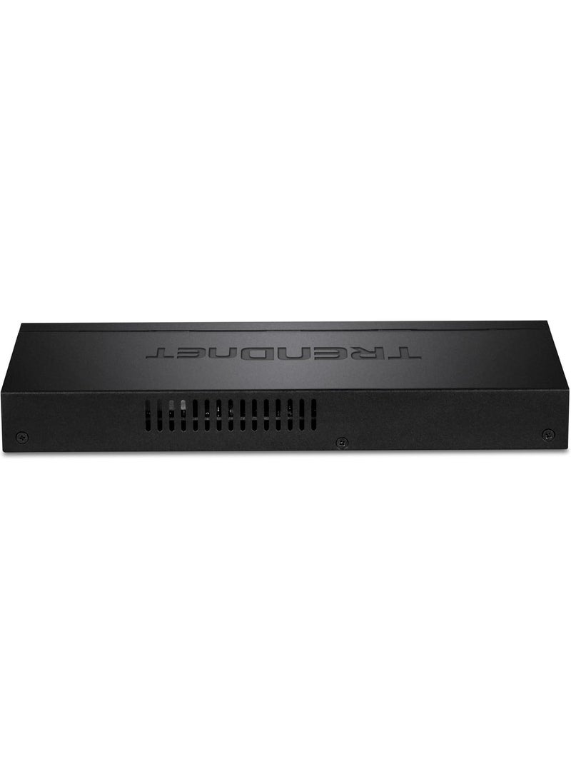 تريندنت مفتاح TRENDnet جيجابت PoE+ بثمانية منافذ، استهلاك طاقة PoE 65 واط، سعة تحويل 16 جيجابت في الثانية، جودة خدمة IEEE 802.1p، دعم تمرير DSCP، بدون مروحة، قابل للتركيب على الحائط، حماية مدى الحياة، أسود، TPE-TG83 - Image 3